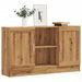 Buffet chêne artisanal 120x30,5x70 cm bois d'ingénierie - Photo n°1