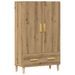 Buffet chêne artisanal 70x31x115 cm bois d'ingénierie - Photo n°1