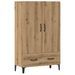 Buffet chêne artisanal 70x31x115 cm bois d'ingénierie - Photo n°1
