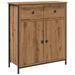 Buffet chêne artisanal 70x41x56 cm bois d'ingénierie - Photo n°2