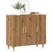 Buffet chêne artisanal 90x34x80 cm bois d'ingénierie - Photo n°1