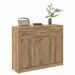 Buffet chêne artisanal 91x28x75 cm bois d'ingénierie - Photo n°1