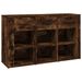 Buffet Chêne fumé 100x30x59,5 cm Bois d'ingénierie - Photo n°1