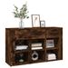 Buffet Chêne fumé 100x30x59,5 cm Bois d'ingénierie - Photo n°4