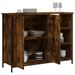 Buffet chêne fumé 100x33x75 cm bois d'ingénierie - Photo n°4