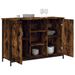 Buffet chêne fumé 100x35x70 cm bois d'ingénierie - Photo n°4