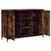 Buffet chêne fumé 100x35x70 cm bois d'ingénierie - Photo n°5