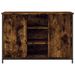 Buffet chêne fumé 100x35x70 cm bois d'ingénierie - Photo n°6