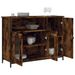 Buffet chêne fumé 100x35x75 cm bois d'ingénierie - Photo n°4