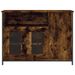 Buffet chêne fumé 100x35x75 cm bois d'ingénierie - Photo n°6