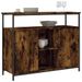 Buffet chêne fumé 100x35x80 cm bois d'ingénierie - Photo n°3