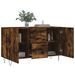 Buffet chêne fumé 100x36x60 cm bois d'ingénierie - Photo n°4