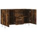 Buffet chêne fumé 100x36x60 cm bois d'ingénierie - Photo n°5