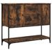 Buffet chêne fumé 100x36x85 cm bois d'ingénierie - Photo n°1