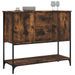 Buffet chêne fumé 100x36x85 cm bois d'ingénierie - Photo n°3