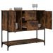 Buffet chêne fumé 100x36x85 cm bois d'ingénierie - Photo n°4