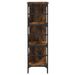 Buffet chêne fumé 102x32x103,5 cm bois d'ingénierie - Photo n°5