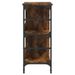 Buffet chêne fumé 102x32x73,5 cm bois d'ingénierie - Photo n°5