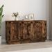 Buffet chêne fumé 102x35x55 cm bois d'ingénierie - Photo n°2