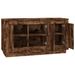 Buffet chêne fumé 102x35x55 cm bois d'ingénierie - Photo n°6