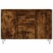 Buffet chêne fumé 104x35x70 cm bois d'ingénierie - Photo n°5