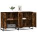 Buffet chêne fumé 134x35x76 cm bois d'ingénierie - Photo n°1