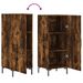 Buffet Chêne fumé 34,5x34x90 cm Bois d'ingénierie - Photo n°9