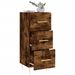 Buffet Chêne fumé 34,5x34x90 cm Bois d'ingénierie - Photo n°4