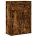 Buffet chêne fumé 60x30x84 cm bois d'ingénierie - Photo n°1