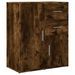 Buffet chêne fumé 60x31x70 cm bois d'ingénierie - Photo n°1