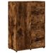 Buffet chêne fumé 60x31x84 cm bois d'ingénierie - Photo n°1