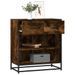 Buffet chêne fumé 68x35x76 cm bois d'ingénierie - Photo n°1