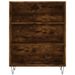 Buffet chêne fumé 69,5x32,5x180 cm bois d'ingénierie - Photo n°5