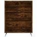 Buffet chêne fumé 69,5x32,5x180 cm bois d'ingénierie - Photo n°5