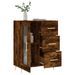 Buffet chêne fumé 69,5x34x90 cm bois d'ingénierie - Photo n°4