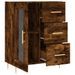 Buffet chêne fumé 69,5x34x90 cm bois d'ingénierie - Photo n°6