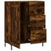 Buffet chêne fumé 69,5x34x90 cm bois d'ingénierie - Photo n°6