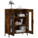 Buffet chêne fumé 69,5x34x90 cm bois d'ingénierie - Photo n°4