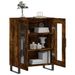 Buffet chêne fumé 69,5x34x90 cm bois d'ingénierie - Photo n°4