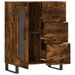 Buffet chêne fumé 69,5x34x90 cm bois d'ingénierie - Photo n°6