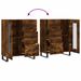 Buffet chêne fumé 69,5x34x90 cm bois d'ingénierie - Photo n°9