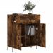 Buffet chêne fumé 69,5x34x90 cm bois d'ingénierie - Photo n°4