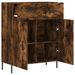 Buffet chêne fumé 69,5x34x90 cm bois d'ingénierie - Photo n°5