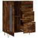 Buffet chêne fumé 69,5x34x90 cm bois d'ingénierie - Photo n°6