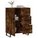 Buffet chêne fumé 69,5x34x90 cm bois d'ingénierie - Photo n°4