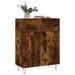 Buffet chêne fumé 69,5x34x90 cm bois d'ingénierie - Photo n°3