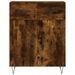 Buffet chêne fumé 69,5x34x90 cm bois d'ingénierie - Photo n°6