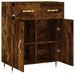 Buffet chêne fumé 69,5x34x90 cm bois d'ingénierie - Photo n°5