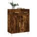 Buffet chêne fumé 69,5x34x90 cm bois d'ingénierie - Photo n°3