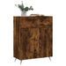 Buffet chêne fumé 69,5x34x90 cm bois d'ingénierie - Photo n°3